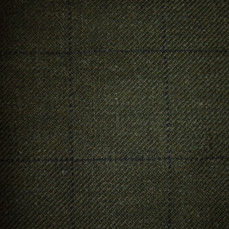 Moss Green with Blue Check Tweed