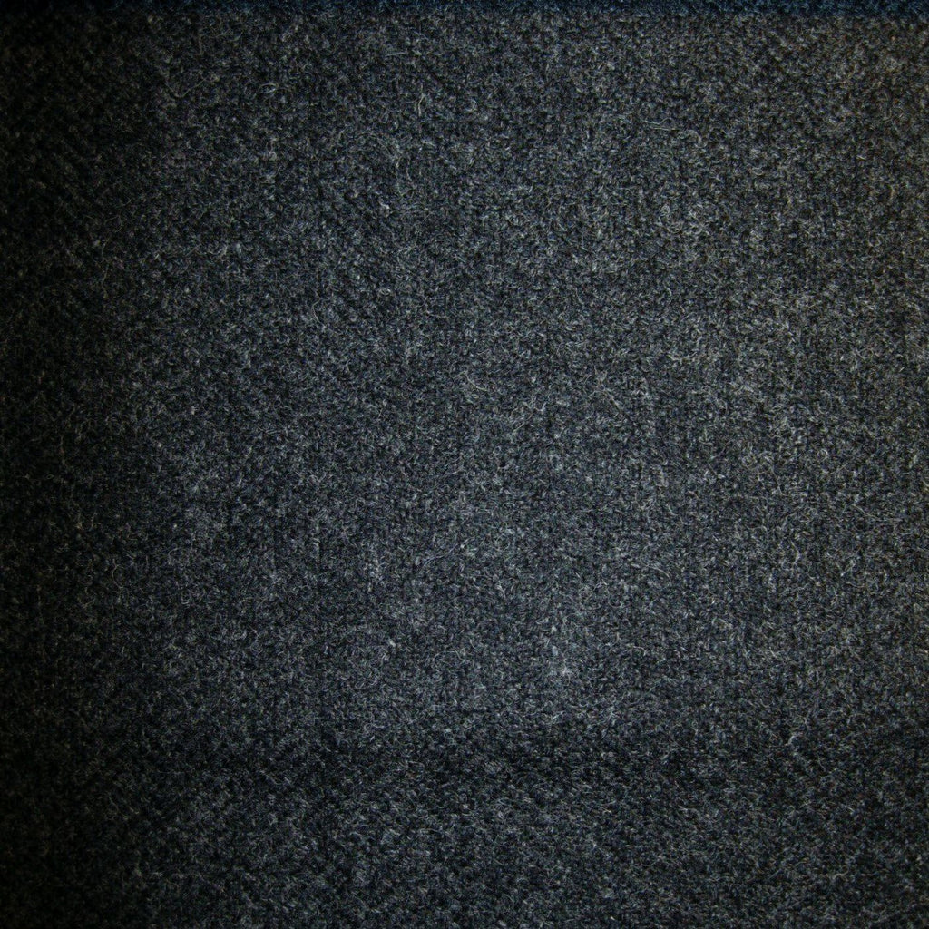 Dark Grey & Navy Blue Herringbone Tweed