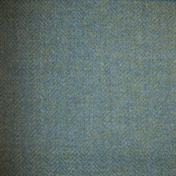 Light Green & Light Blue Herringbone Tweed