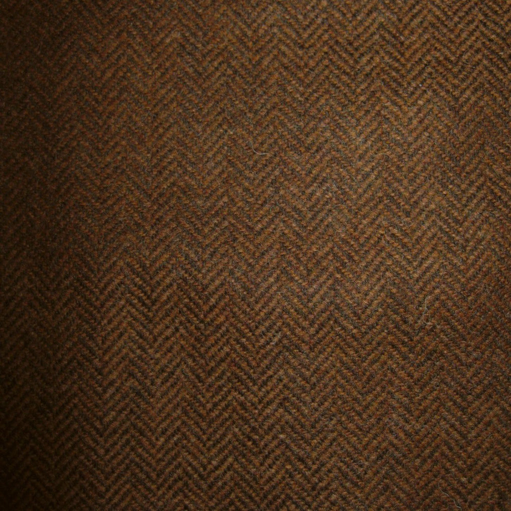 Tan & Dark Brown Herringbone Tweed
