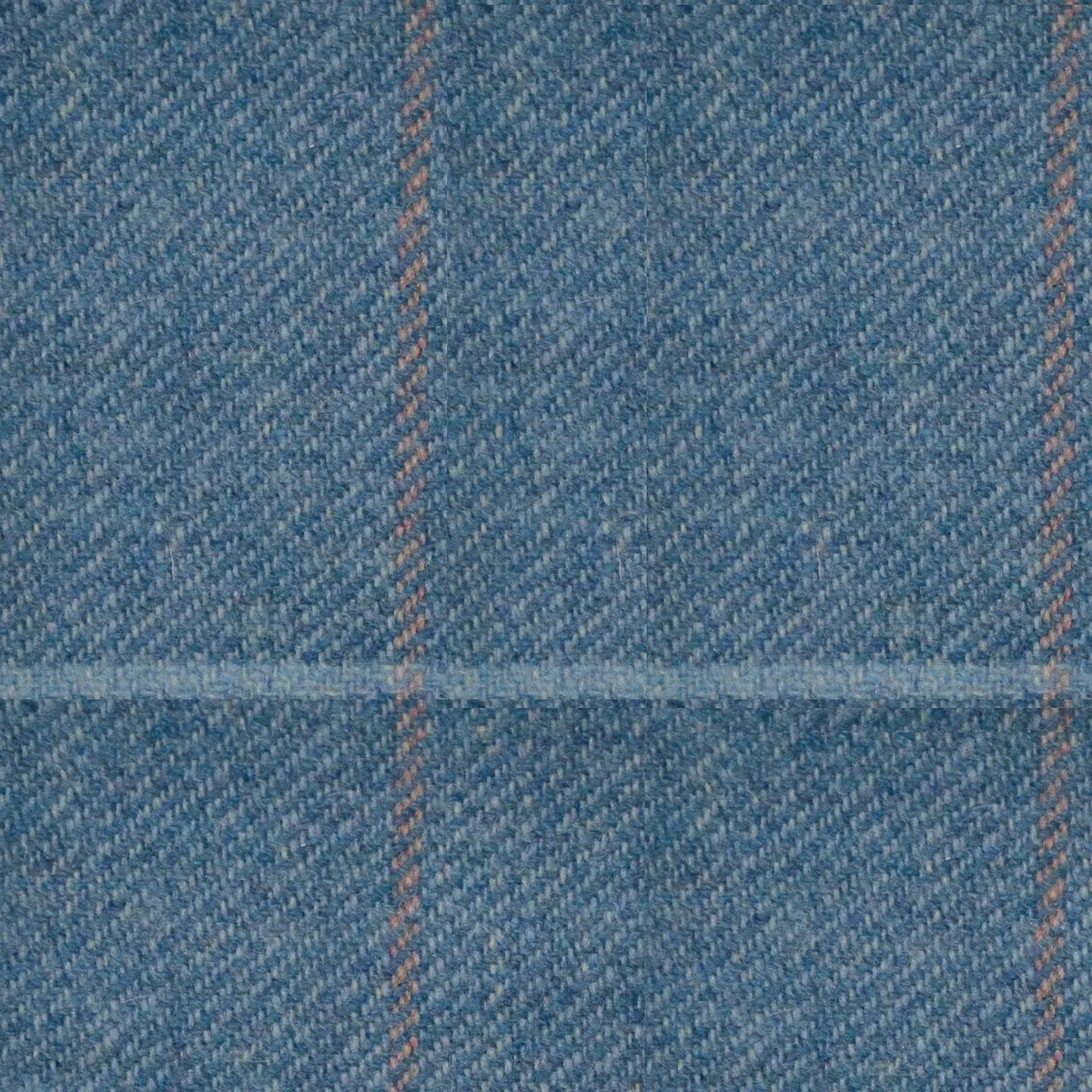 Blue with Sky Blue and Pink Check Tweed