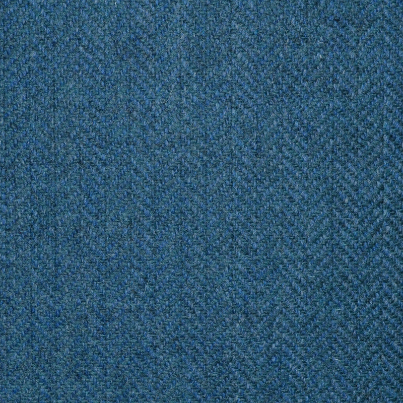 Sea Blue Herringbone Tweed