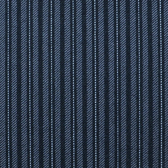 Grey, Black and Silver Morning Stripe Super 100's Wool Blend Suiting