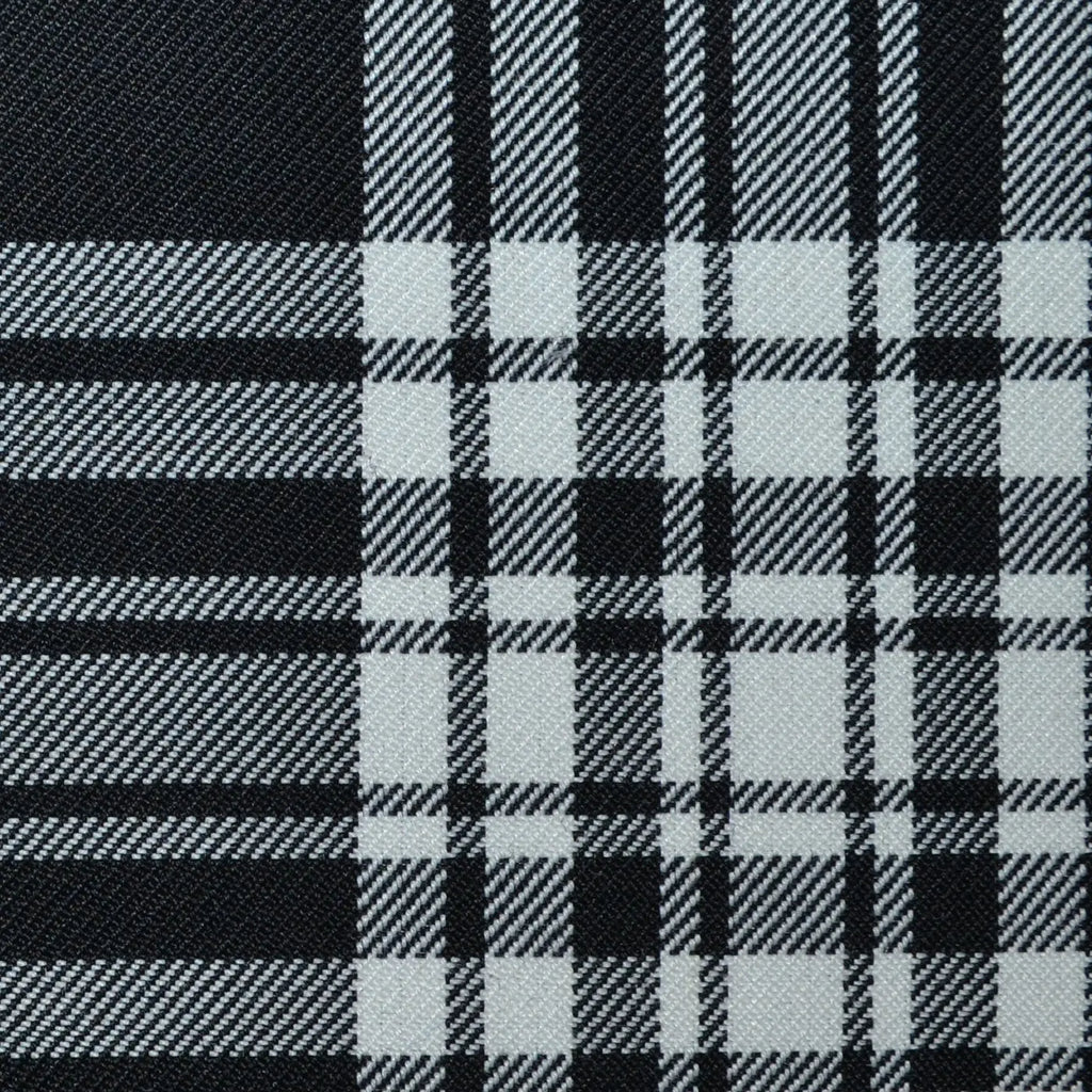 Menzies Black Poly/Wool Light Weight Tartan