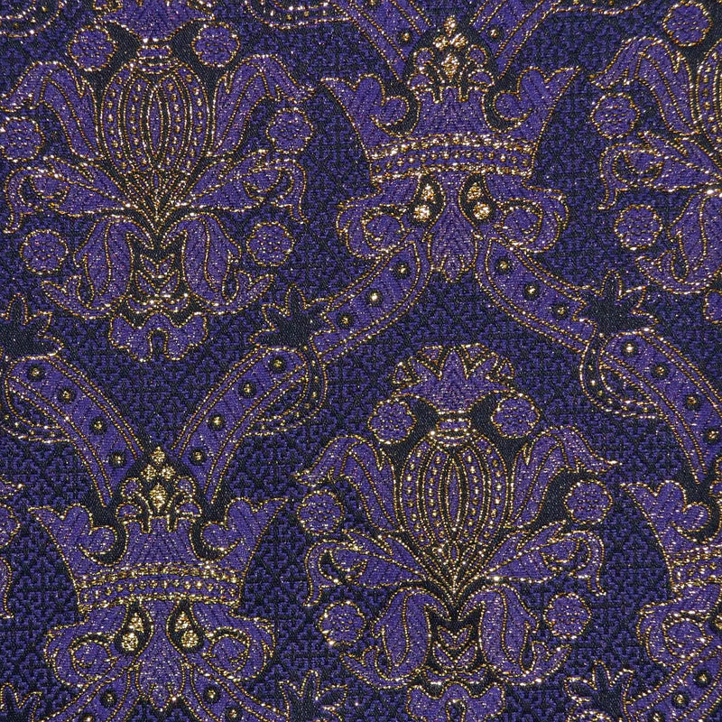 Purple & Gold Damask Jacquard Metallic Jacketing