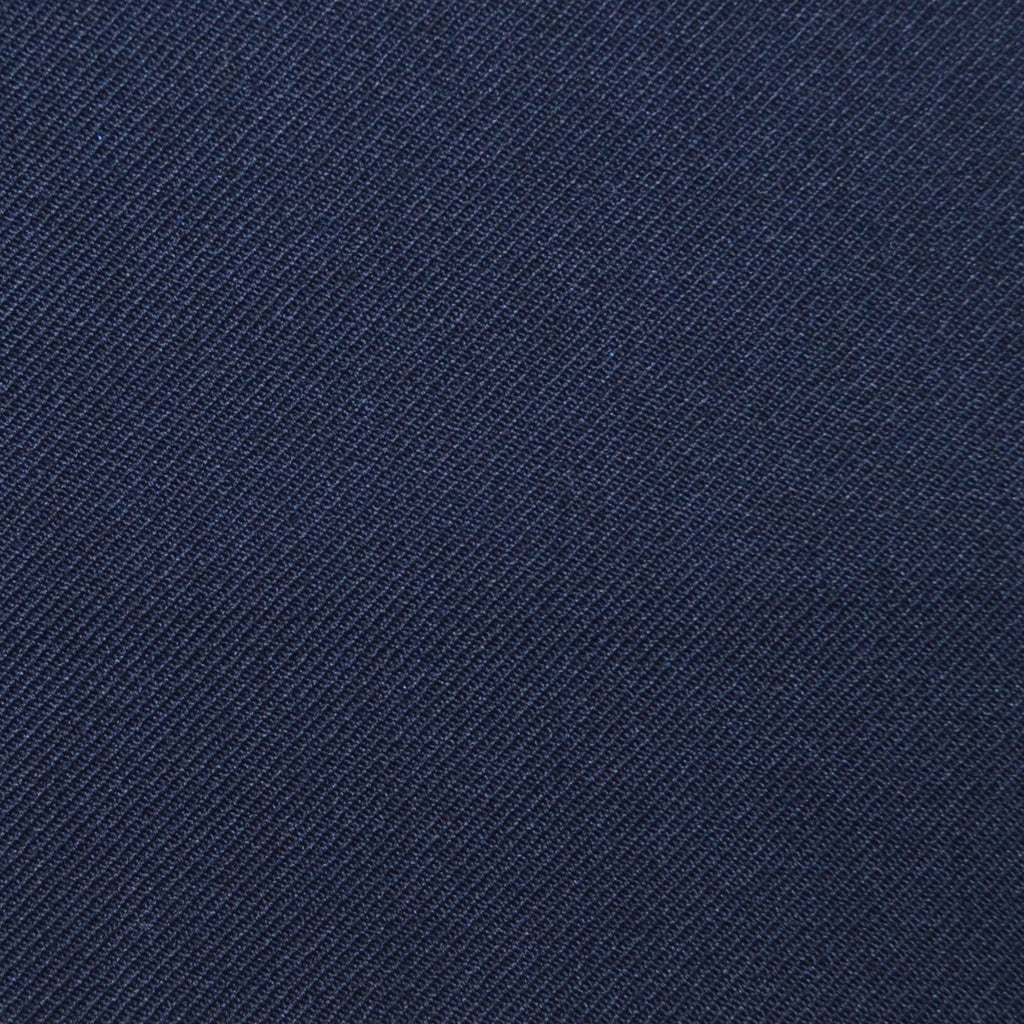 Dark Navy Blue Twill Super 100's Wool Blend Suiting