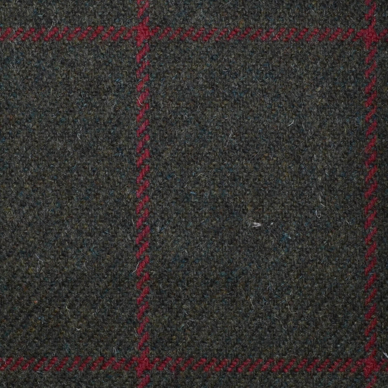 Brown with Red Check Tweed