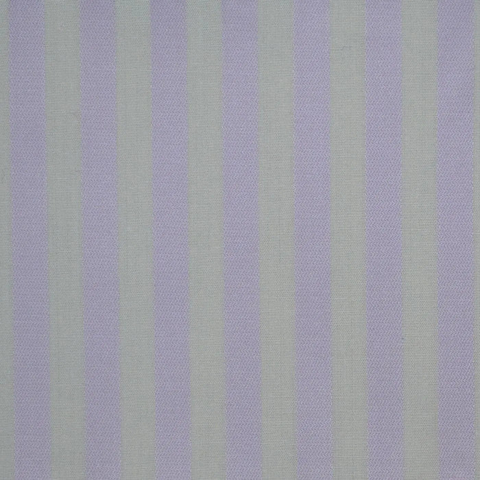 White & Lilac Stripe Cotton Shirting