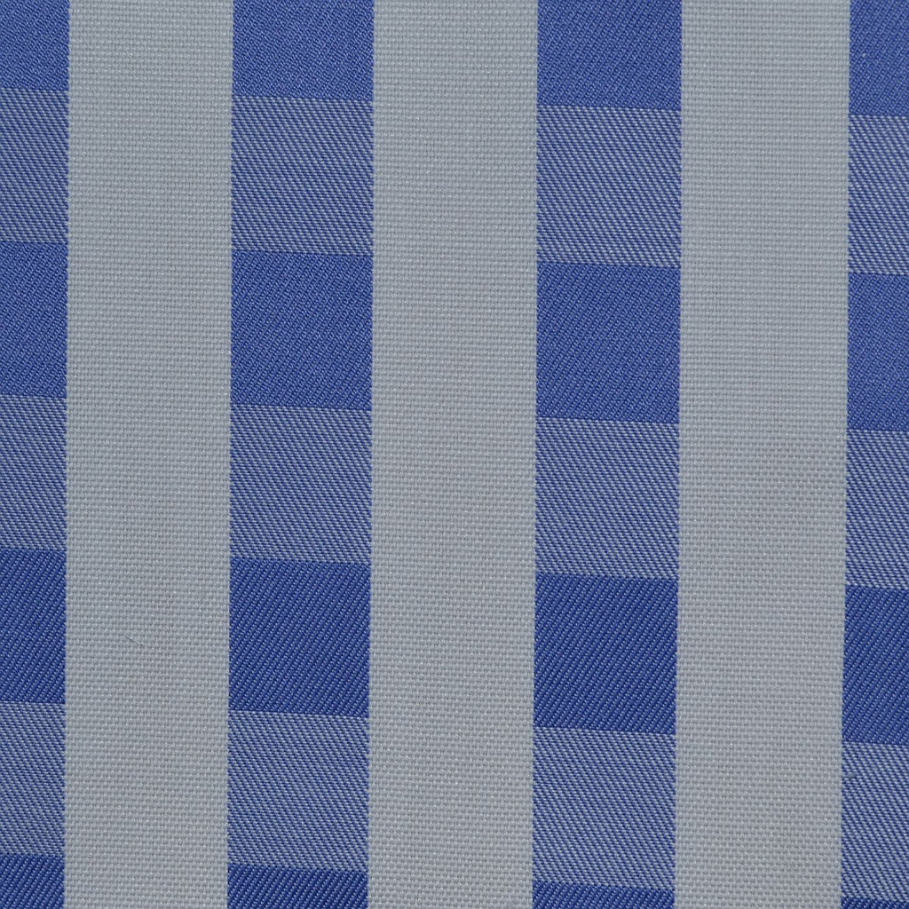 White & Dark Blue Check Cotton Shirting