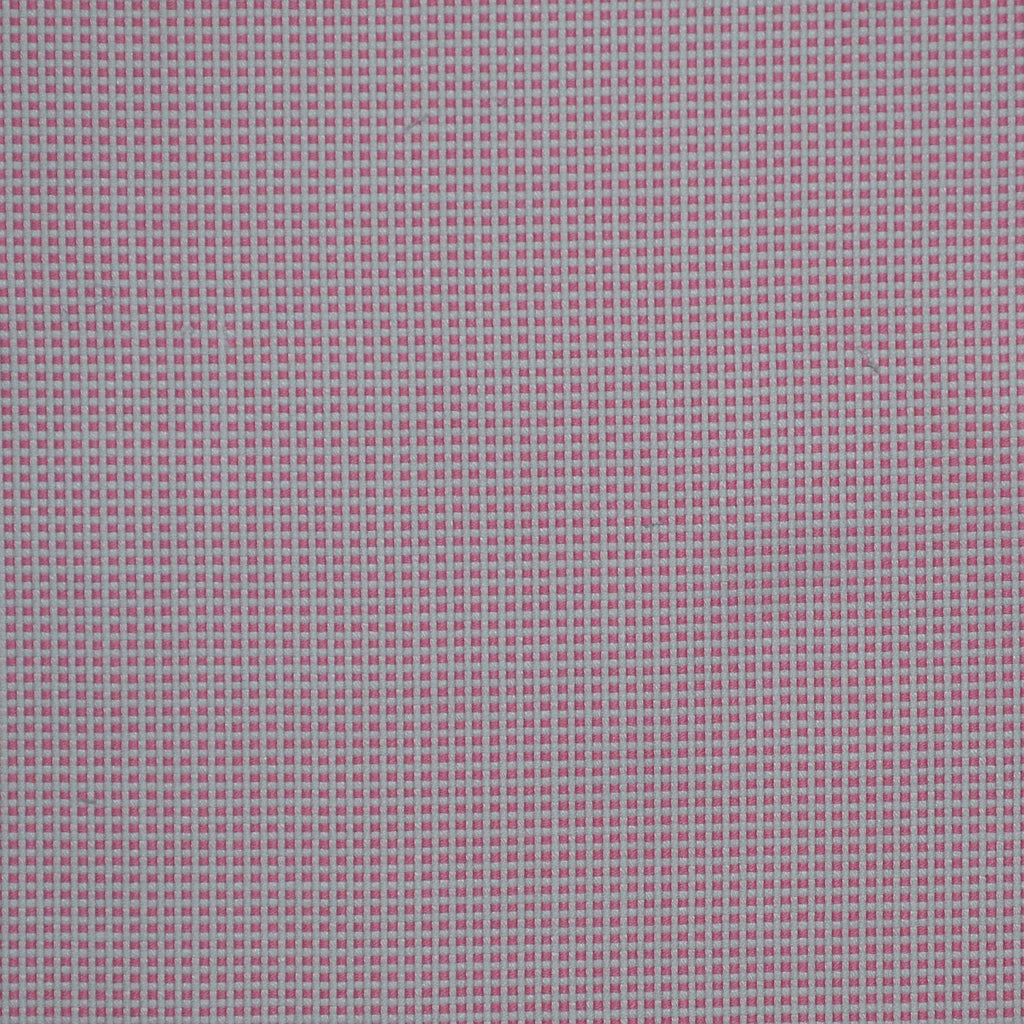 Pink & White Small Box Check Cotton Shirting