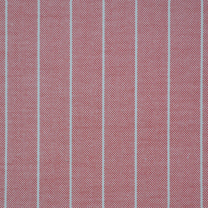 Red Stripe Oxford Cotton Shirting