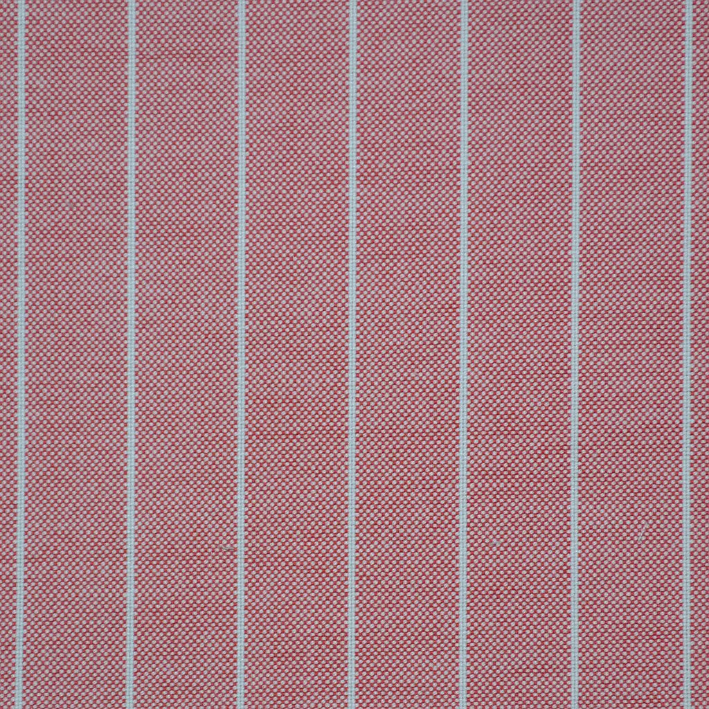 Red Stripe Oxford Cotton Shirting