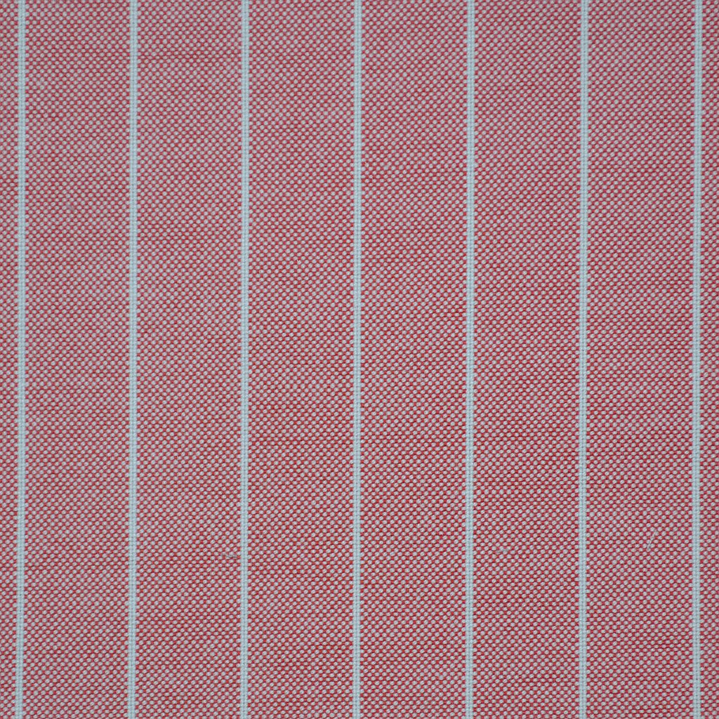 Red Stripe Oxford Cotton Shirting