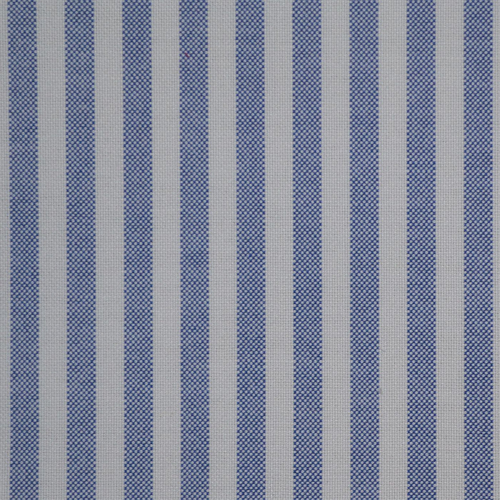 Blue & White Stripe Oxford Cotton Shirting