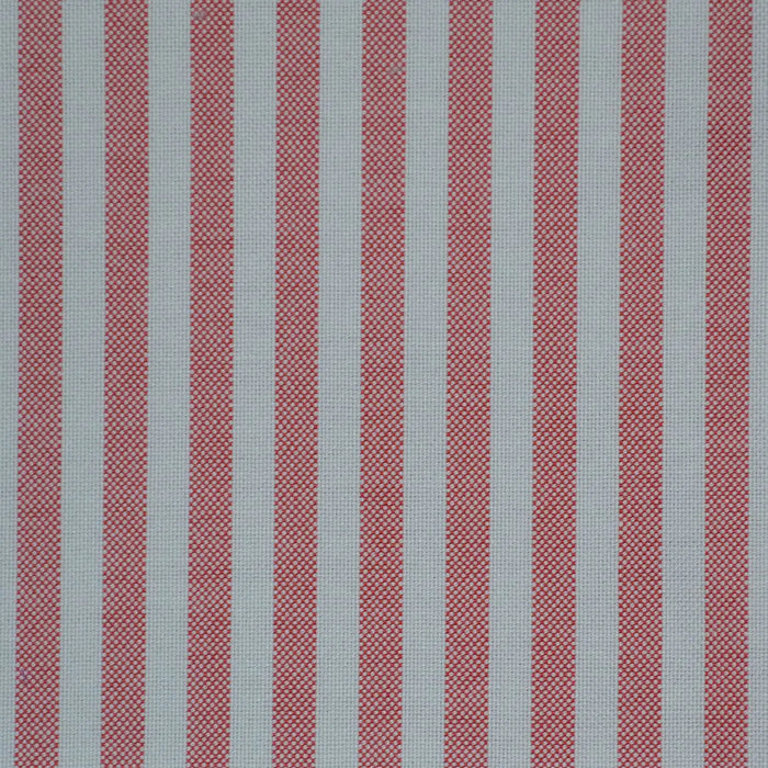 Red & White Stripe Oxford Cotton Shirting