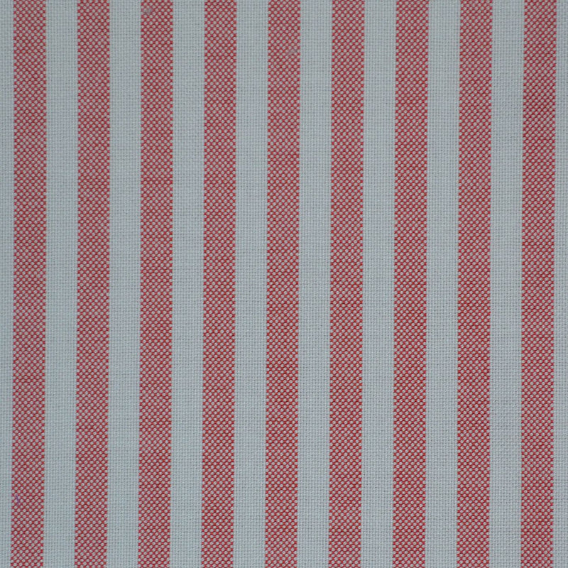 Red & White Stripe Oxford Cotton Shirting
