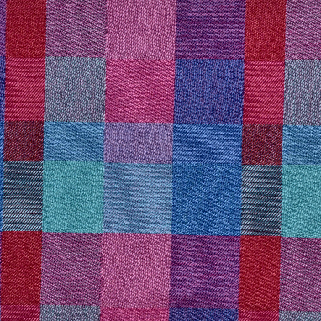 Pink, Red & Blue Multi Check Cotton Shirting