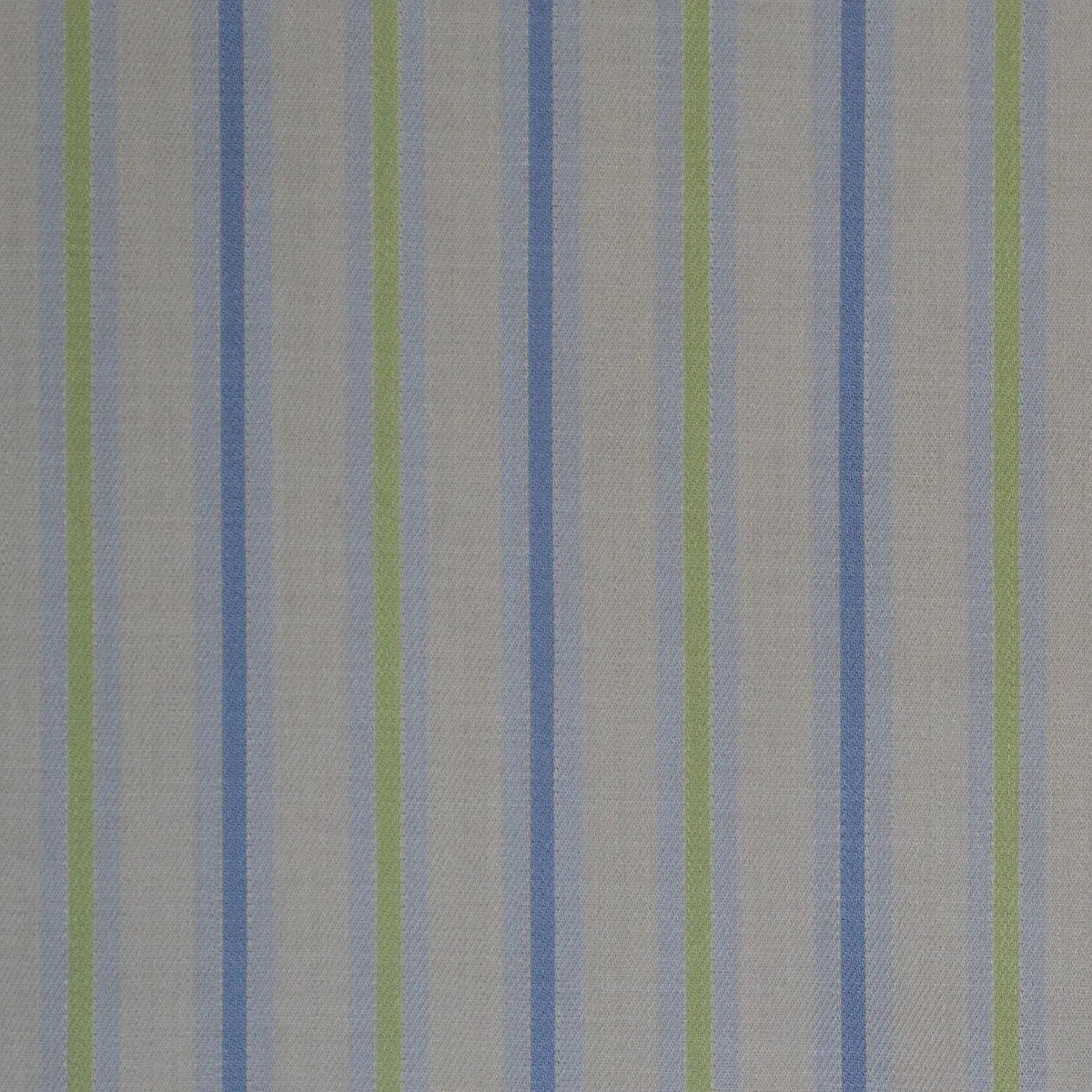 White with Blue & Green Stripe Cotton Shirting