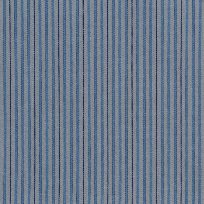 White with Blue & Dark Blue Stripe Cotton Shirting