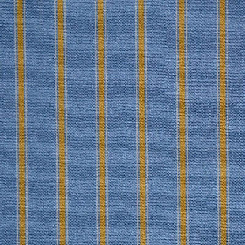 Blue with Yellow Stripe Cotton Shirting