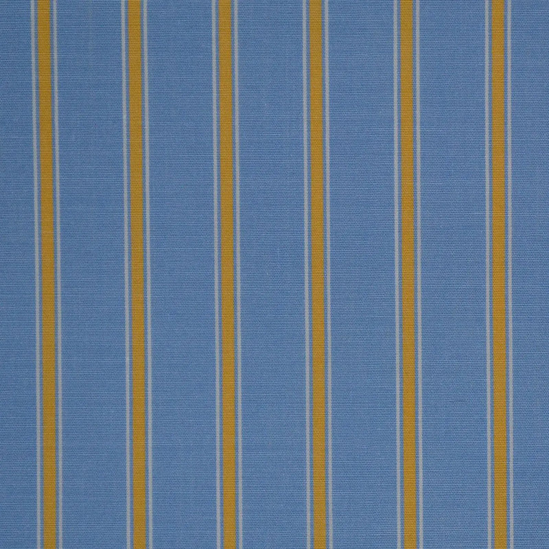 Blue with Yellow Stripe Cotton Shirting