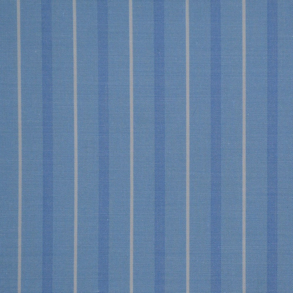 Blue with Dark Blue & White Stripe Cotton Shirting