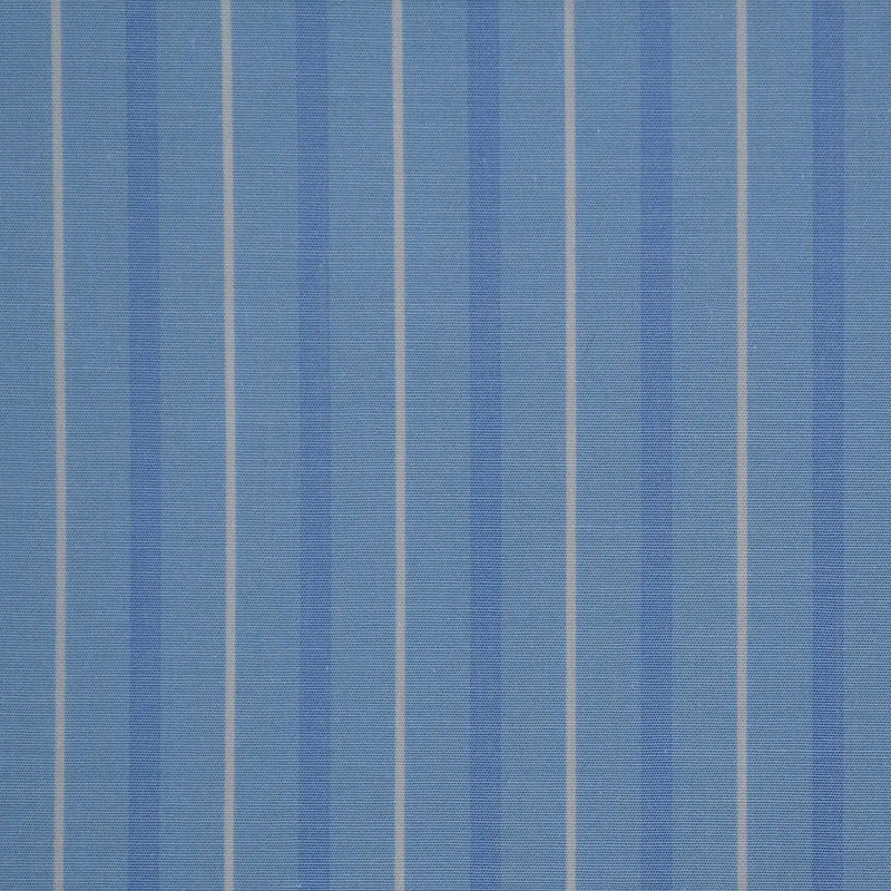 Blue with Dark Blue & White Stripe Cotton Shirting