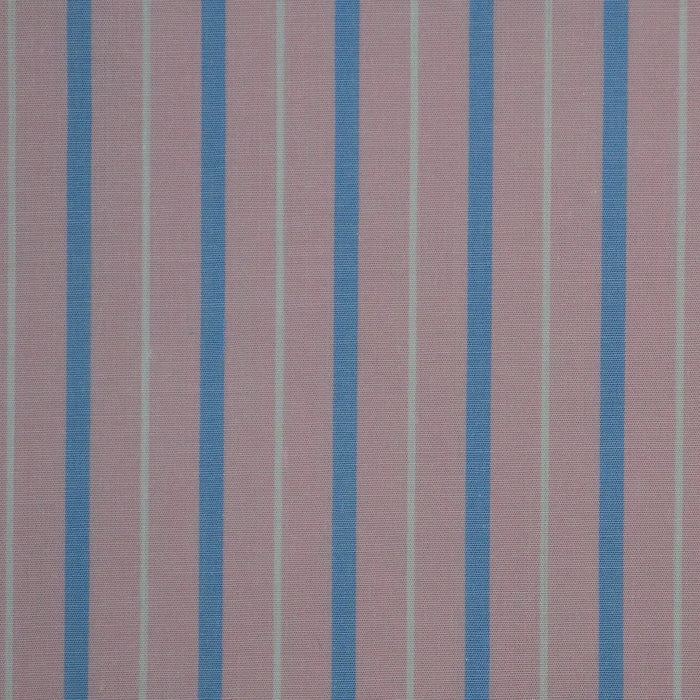 Pink with Blue & White Stripe Cotton Shirting