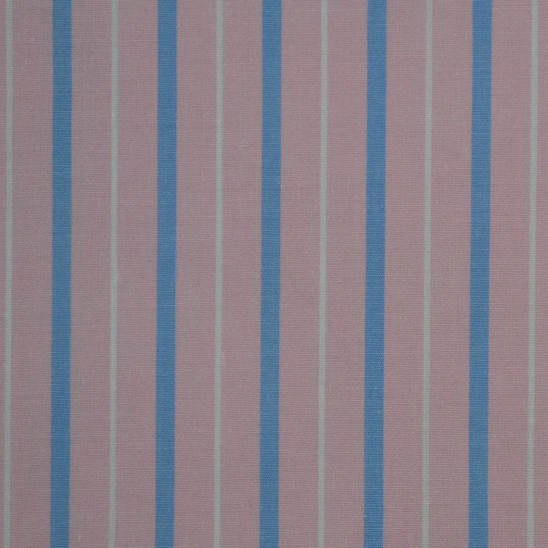 Pink with Blue & White Stripe Cotton Shirting