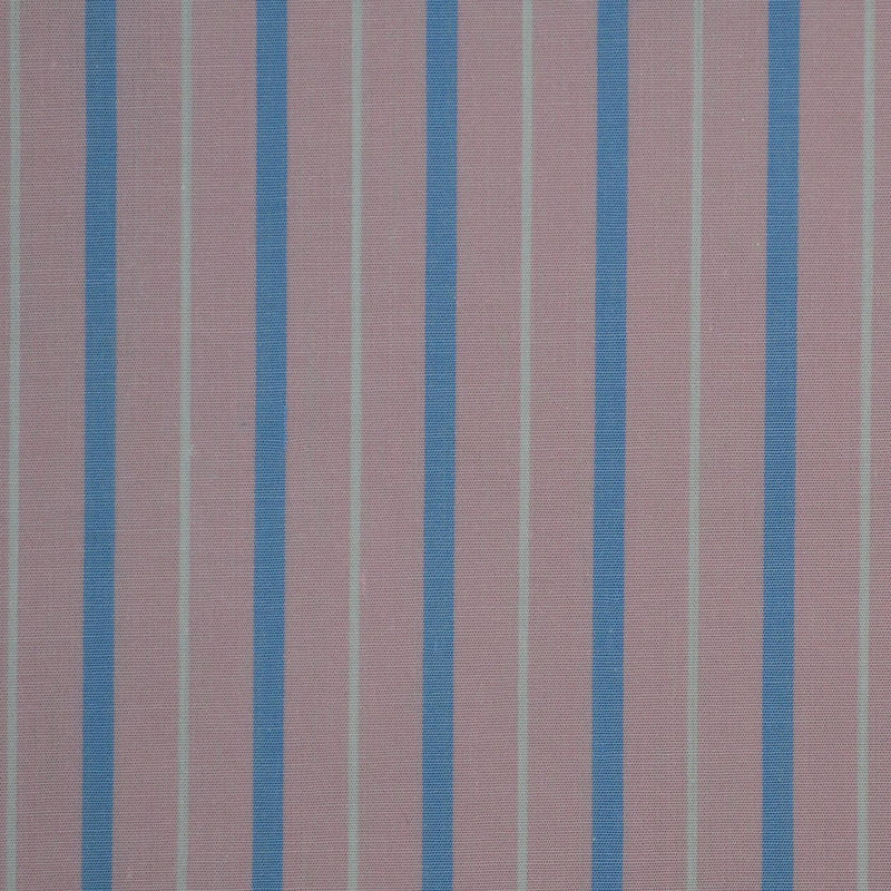 Pink with Blue & White Stripe Cotton Shirting