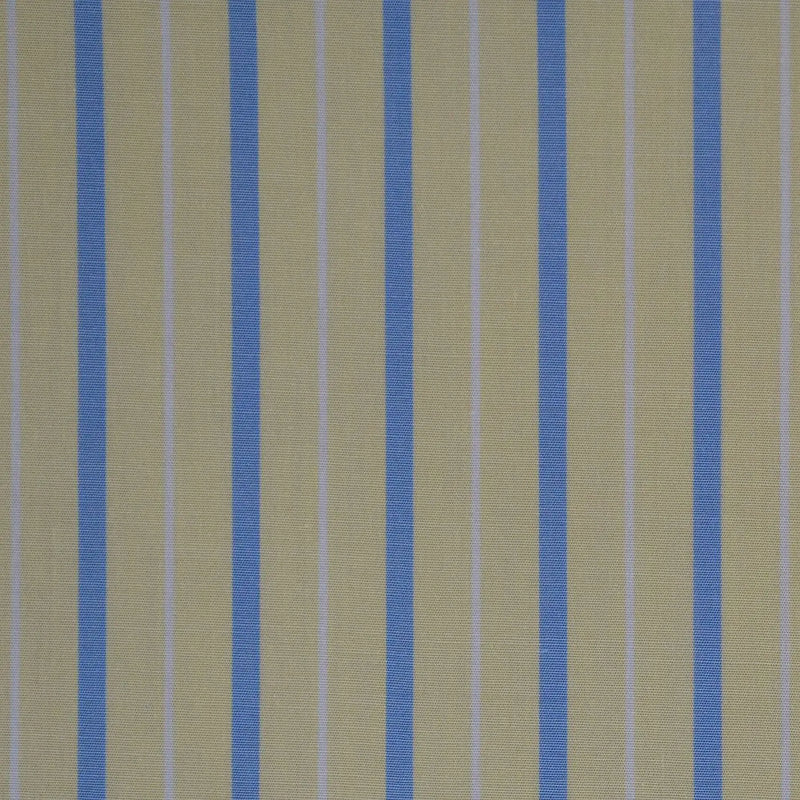 Yellow with Blue & White Stripe Cotton Shirting