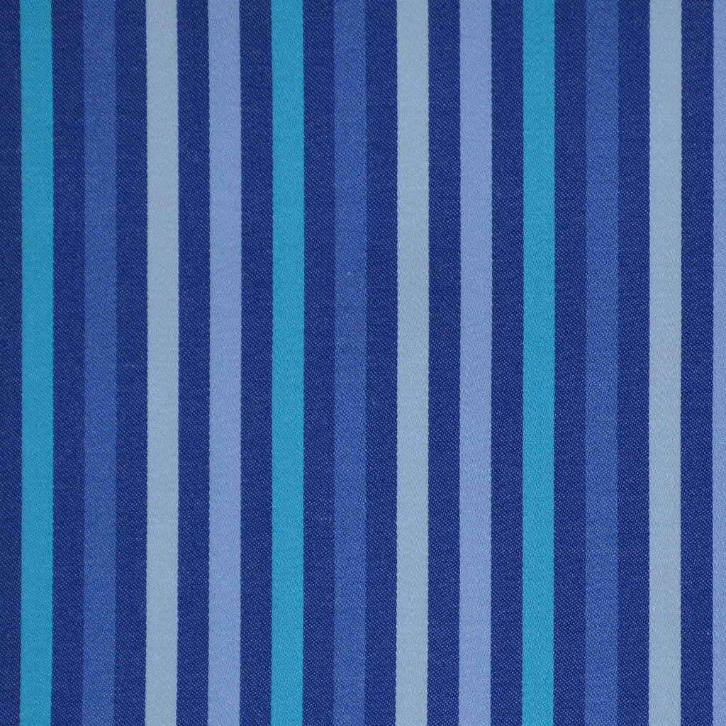Blue with Light Blue Multi Stripe Cotton Shirting