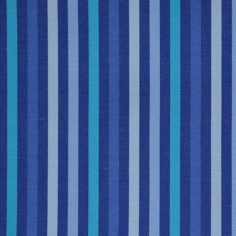 Blue with Light Blue Multi Stripe Cotton Shirting