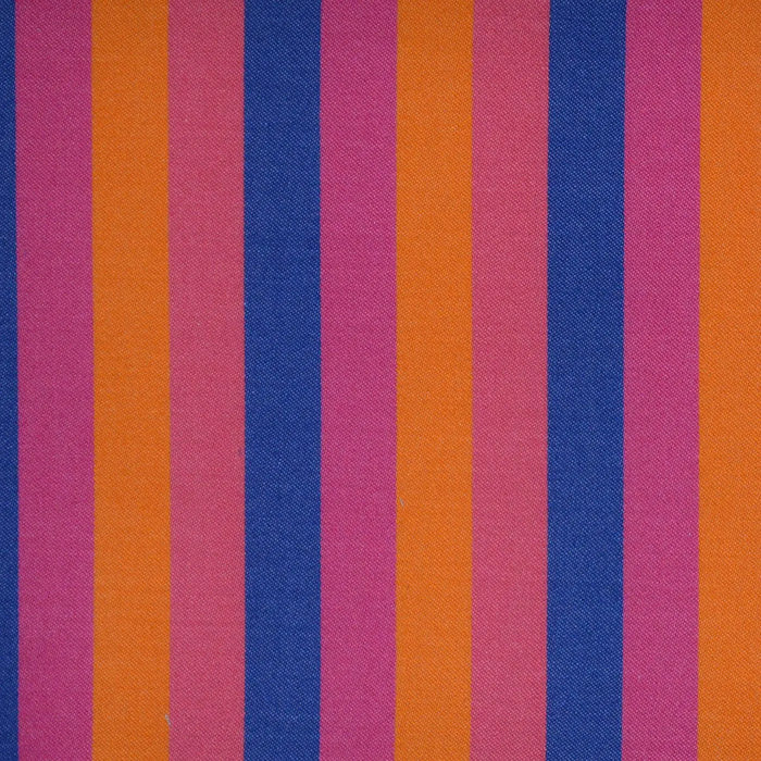 Pink, Orange & Blue Multi Stripe Cotton Shirting