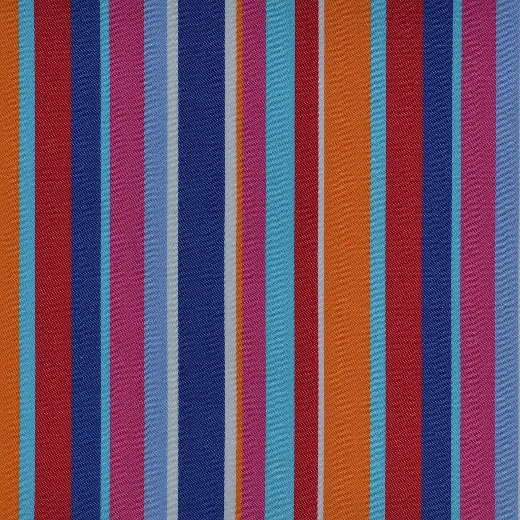 Blue, Orange, Pink & Red Multi Stripe Cotton Shirting