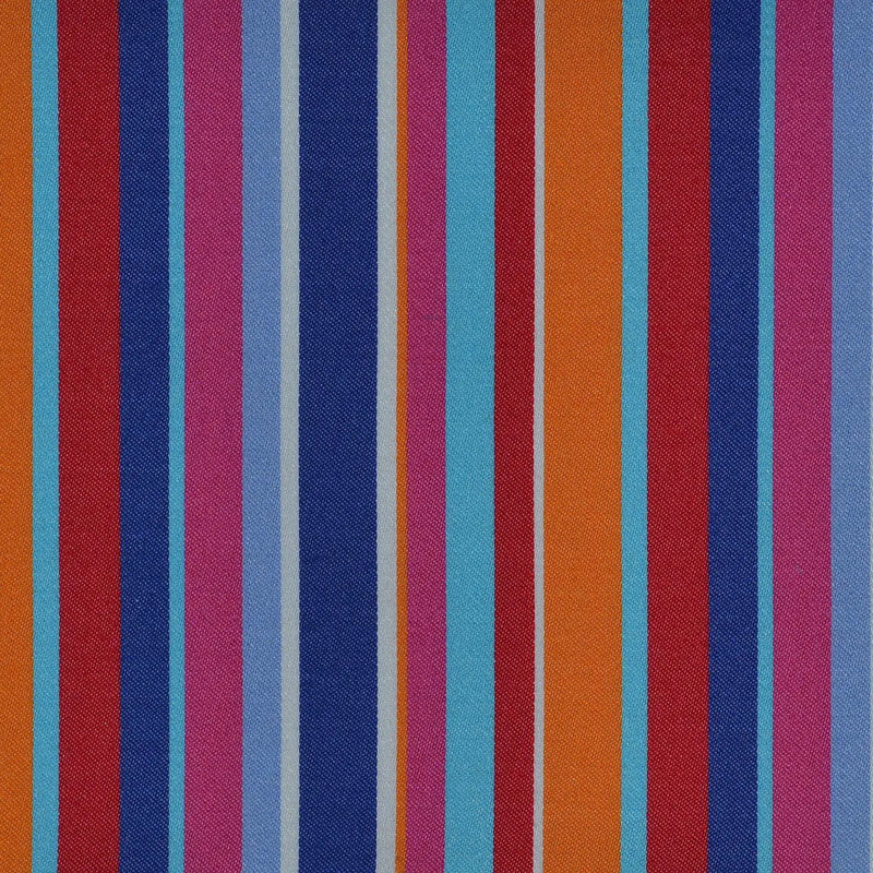 Blue, Orange, Pink & Red Multi Stripe Cotton Shirting