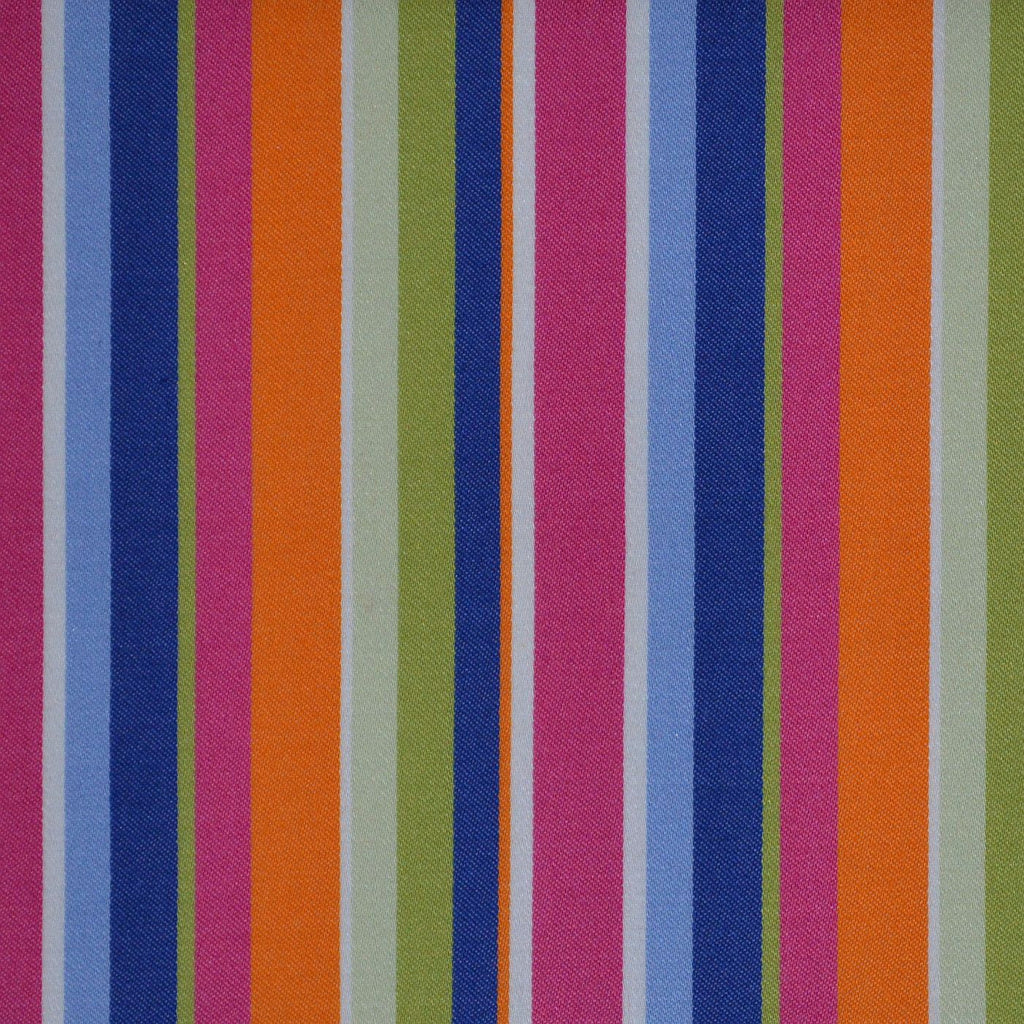 Blue, Orange, Pink & Green Multi Stripe Cotton Shirting