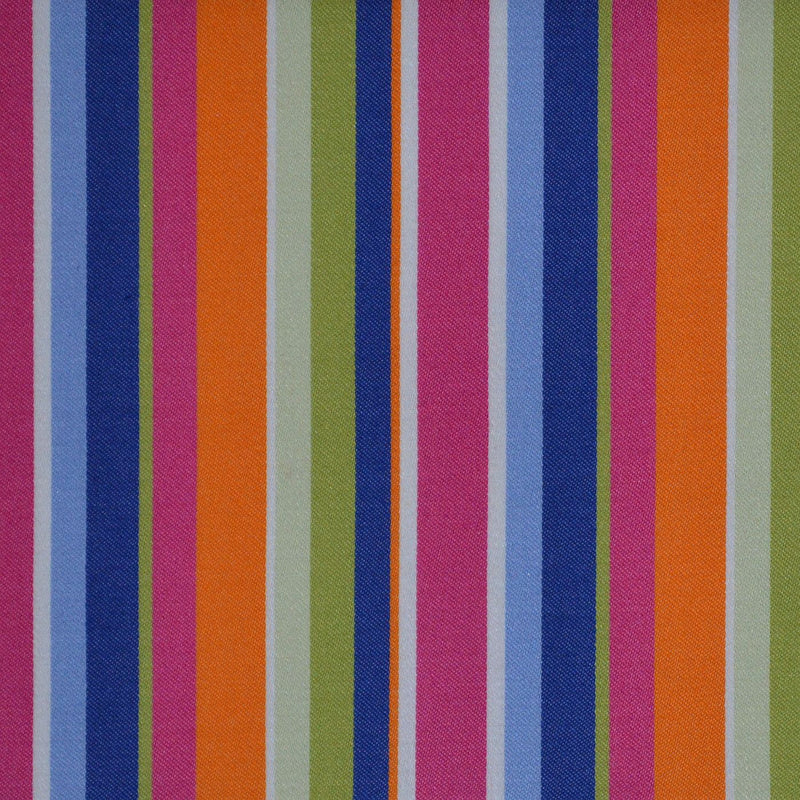 Blue, Orange, Pink & Green Multi Stripe Cotton Shirting