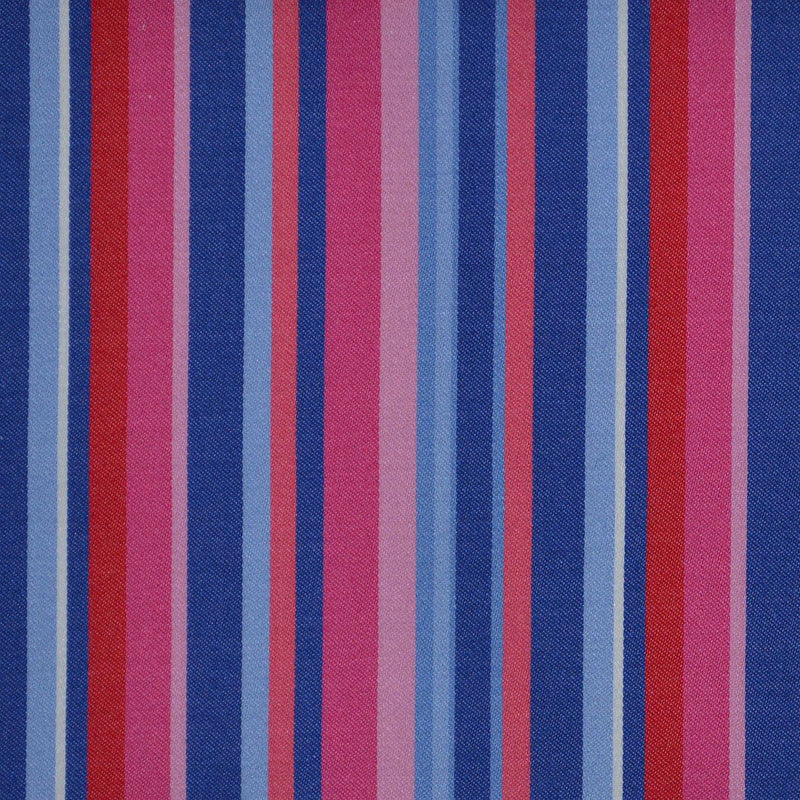 Blue, Pink & Light Blue Multi Stripe Cotton Shirting