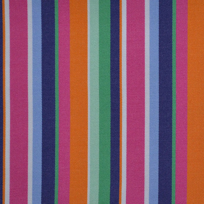 Pink, Blue, Orange & Green Multi Stripe Cotton Shirting