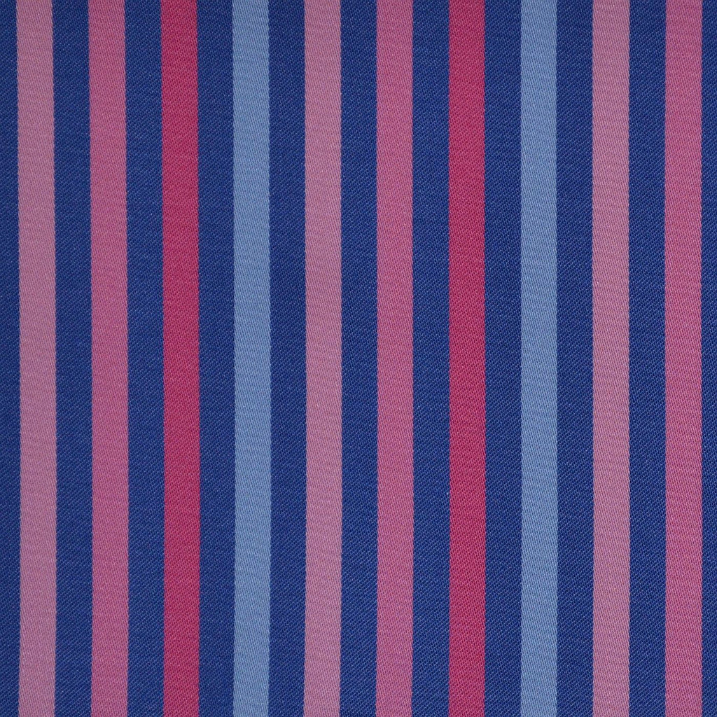 Blue & Pink Multi Stripe Cotton Shirting