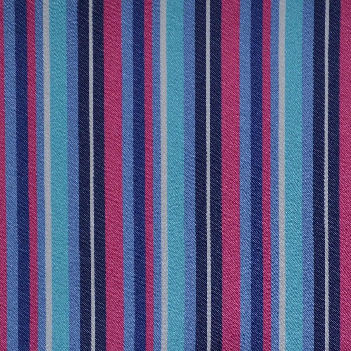 Blue, Pink & White Multi Stripe Cotton Shirting