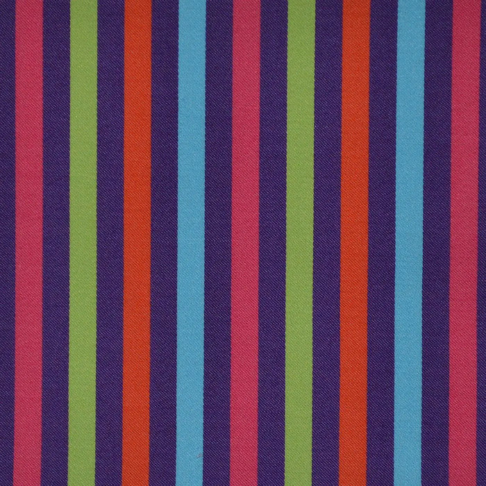 Purple, Orange, Green & Pink Multi Stripe Cotton Shirting