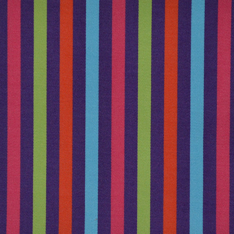 Purple, Orange, Green & Pink Multi Stripe Cotton Shirting