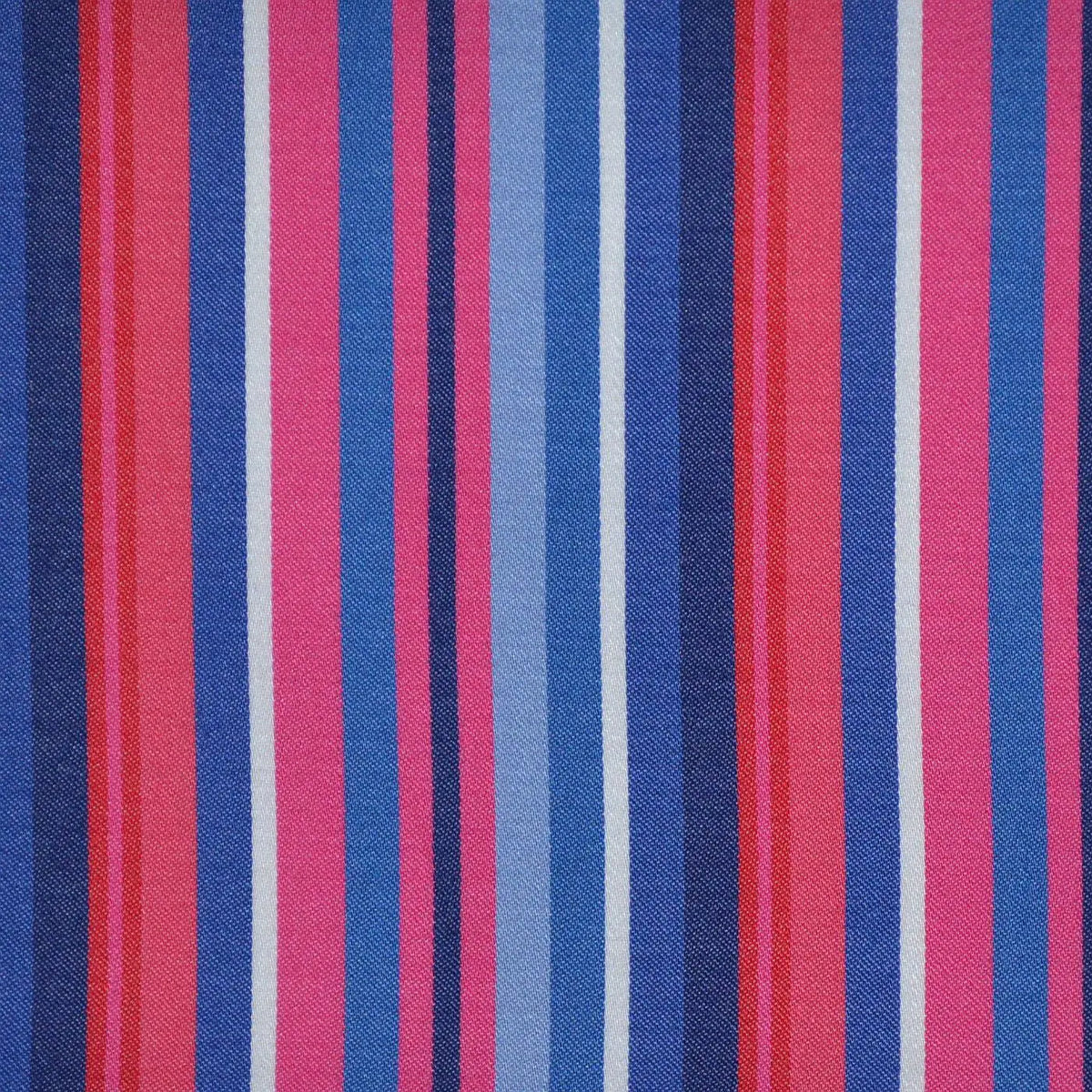 Blue, Pink & Red Multi Stripe Cotton Shirting