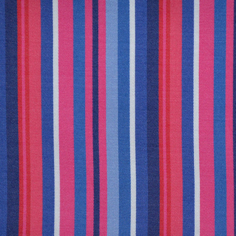 Blue, Pink & Red Multi Stripe Cotton Shirting