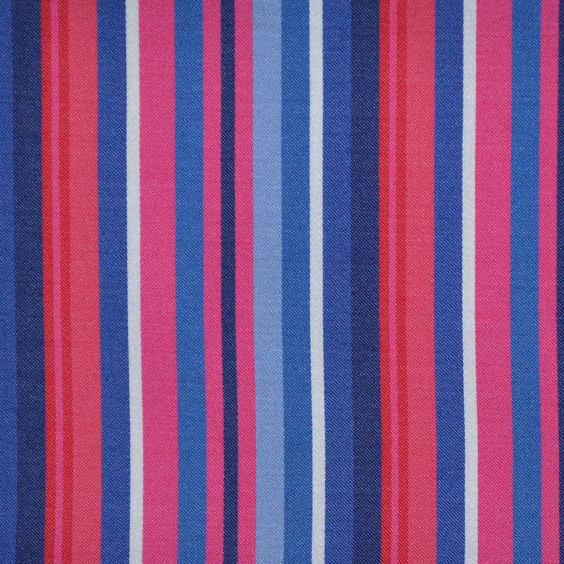 Blue, Pink & Red Multi Stripe Cotton Shirting