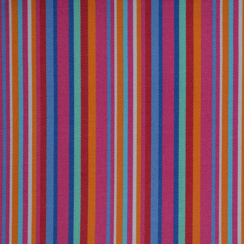 Red, Pink, Blue & Green Multi Stripe Cotton Shirting