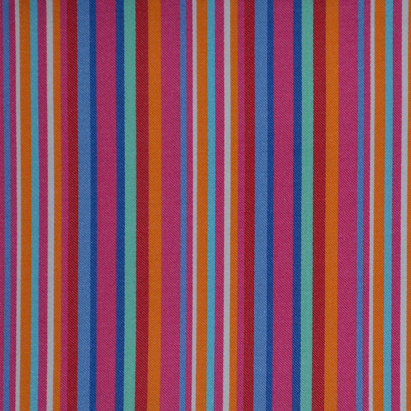 Red, Pink, Blue & Green Multi Stripe Cotton Shirting