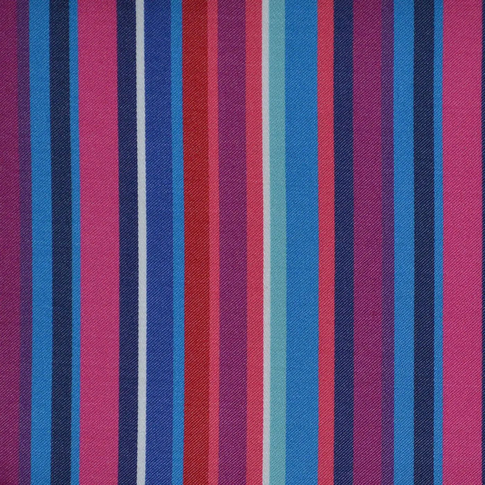 Pink, Red, Blue & White Multi Stripe Cotton Shirting